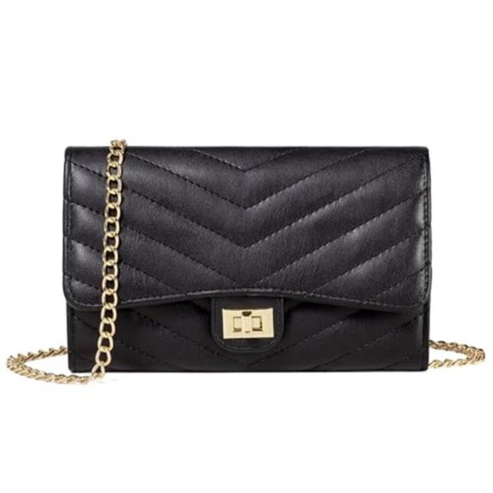 Womens Small Crossbody Bag PU Leather Phone Purse Chain Strap Wallet